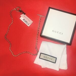Authentic Gucci Silver Beaded Boule Necklace